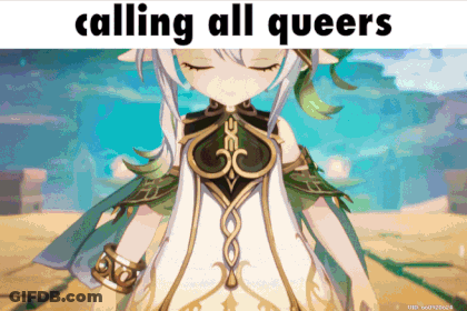 Girl Saying Calling All Queers GIF