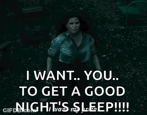 Girl Saying Go To Sleep GIF