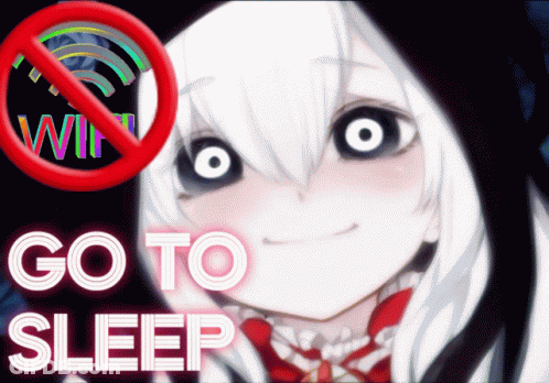 Girl Saying Go To Sleep GIF