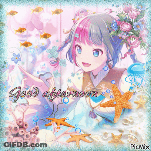 Girl Saying Good Afternoon GIF