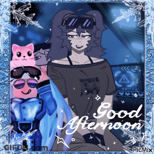 Girl Saying Good Afternoon GIF
