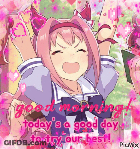 Girl Saying Good Morning Best Day GIF