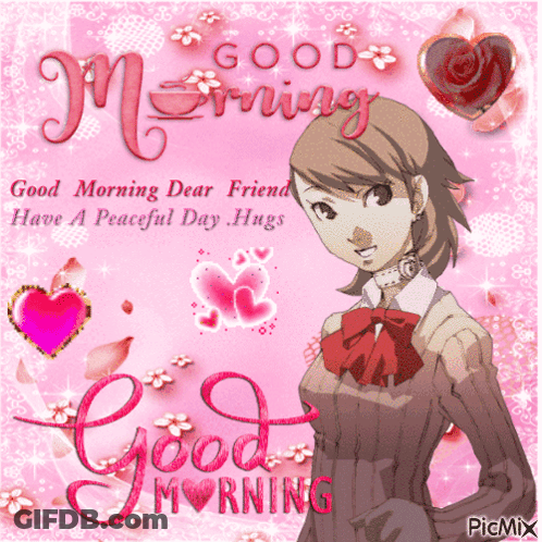 Girl Saying Good Morning Dear Friend GIF