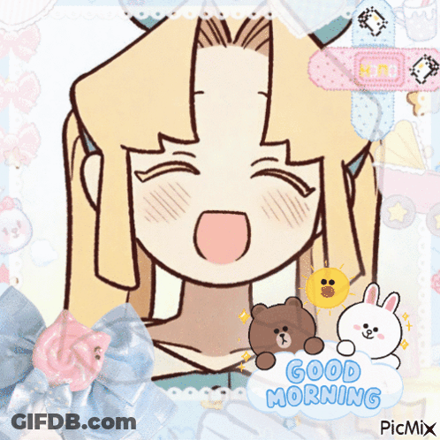 Girl Saying Good Morning GIF