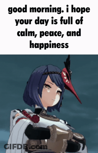 Girl Saying Good Morning GIF