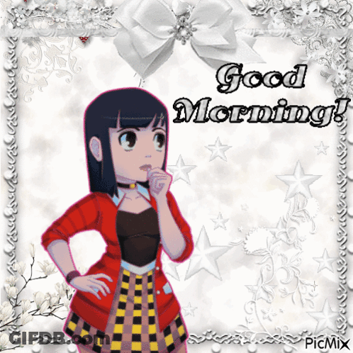 Girl Saying Good Morning GIF