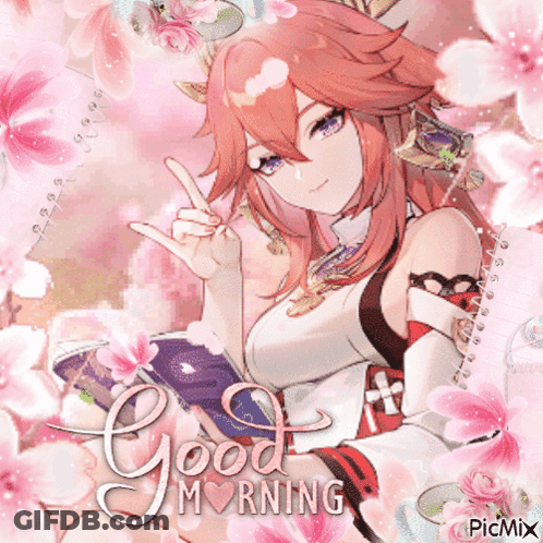 Girl Saying Good Morning GIF