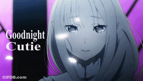 Girl Saying Goodnight Cutie GIF