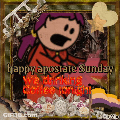 Girl Saying Happy Apostate Sunday GIF