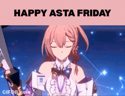 Girl Saying Happy Asta Friday GIF
