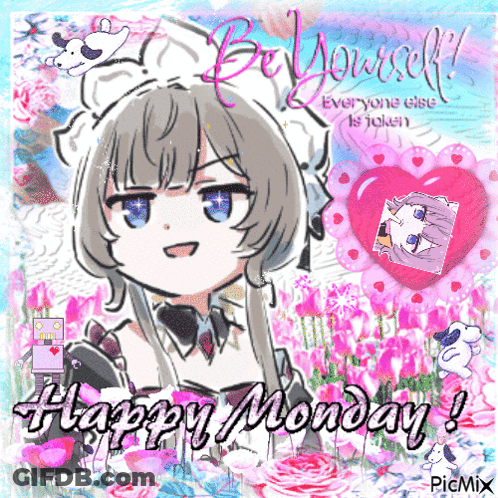 Girl Saying Happy Monday GIF