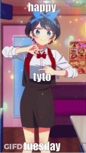 Girl Saying Happy Tyto Tuesday GIF