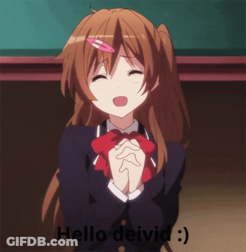 Girl Saying Hello Deivid GIF