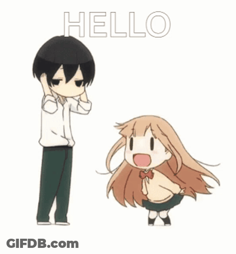 Girl Saying Hello To Boy GIF