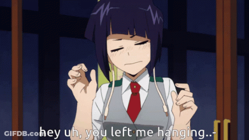 Girl Saying Hey Uh You Left Me Hanging GIF