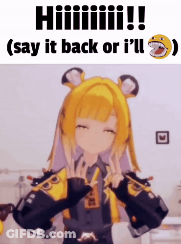 Girl Saying Hiiiiii GIF