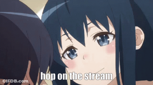 Girl Saying Hop On The Stream GIF