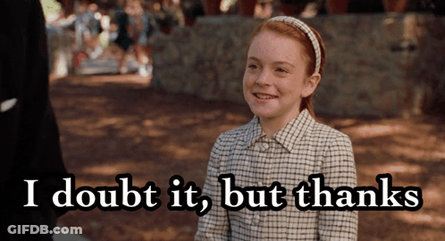 Girl Saying I Doubt It Thanks GIF