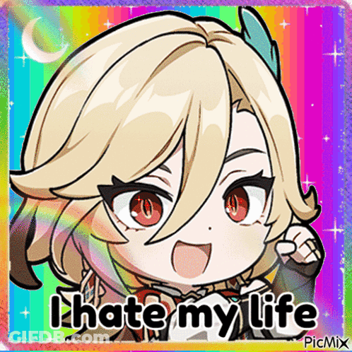Girl Saying I Hate My Life GIF