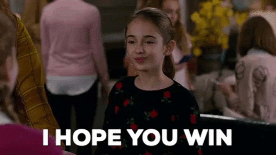 Girl Saying I Hope You Win GIF