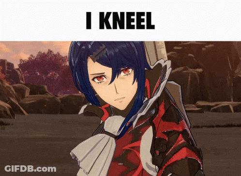 Girl Saying I Kneel GIF