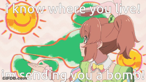 Girl Saying I Know Where You Live GIF