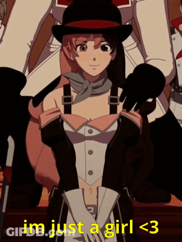 Girl Saying I'm Just A Girl <3 GIF