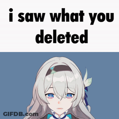 Girl Saying I Saw What You Deleted GIF