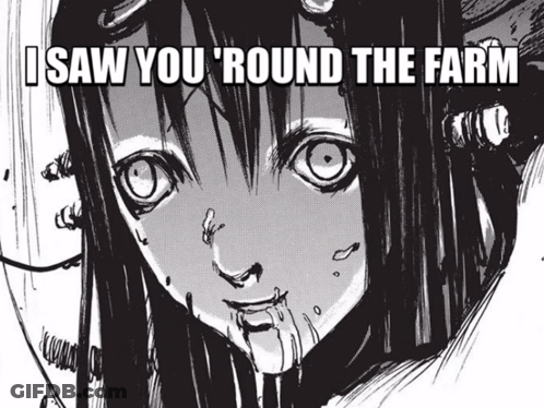Girl Saying I Saw You Round The Farm GIF