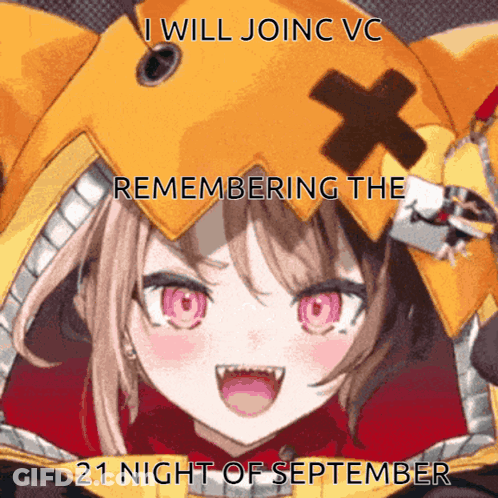 Girl Saying I Will Join VC Remembering 21 Night Of September GIF