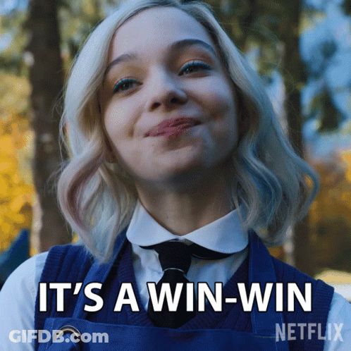 Girl Saying It's A Win-Win Netflix GIF