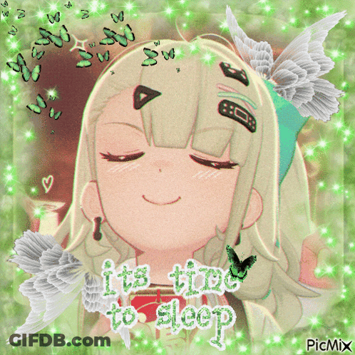 Girl Saying It's Time To Sleep GIF
