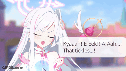 Girl Saying Kyaaah Eek That Tickles GIF