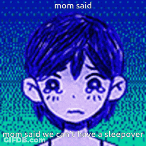 Girl Saying Mom Said No Sleepover GIF