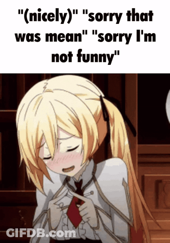 Girl Saying Nicely Sorry That Was Mean GIF