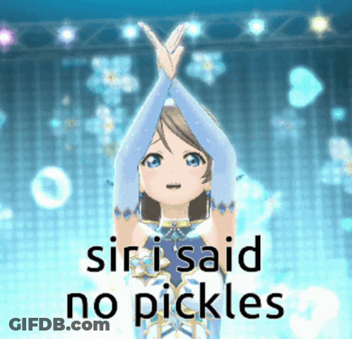 Girl Saying No To Pickles GIF