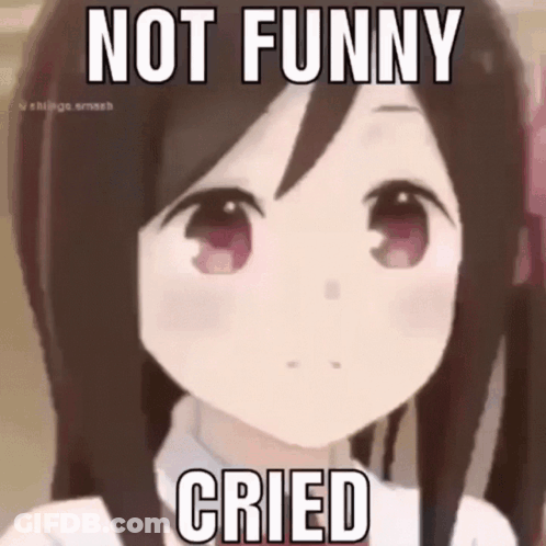 Girl Saying Not Funny Cried GIF