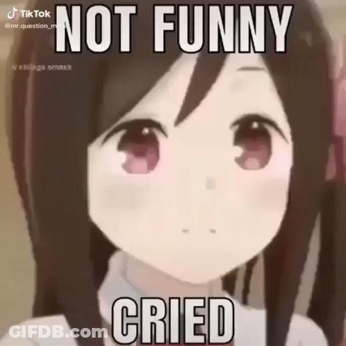 Girl Saying Not Funny Cried GIF