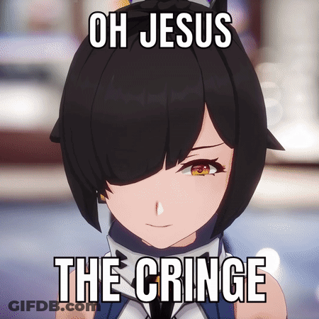 Girl Saying Oh Jesus The Cringe GIF