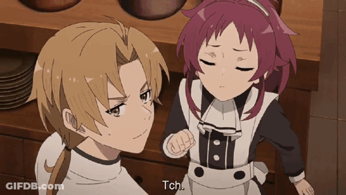 Girl Saying Tch Beside Boy GIF