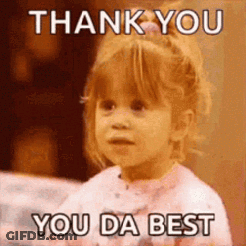 Girl Saying Thank You You Da Best GIF