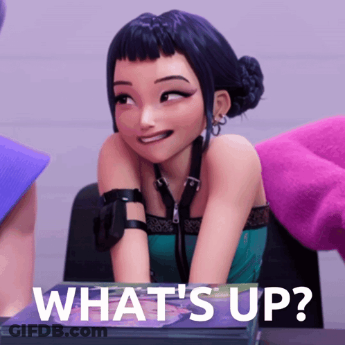 Girl Saying What's Up GIF