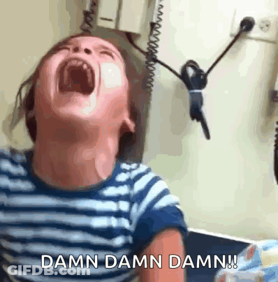 Girl Screaming Damn Damn Damn GIF