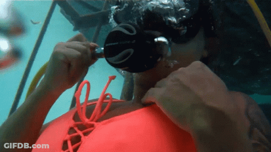 Girl Scuba Diving GIF