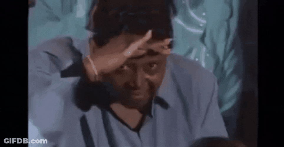 Girl Seriously Looking Around GIF