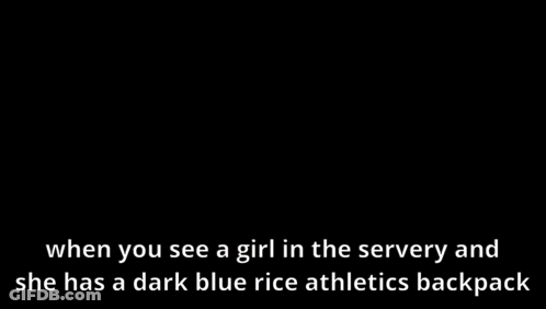 Girl Servery Dark Blue Rice Athletics Backpack GIF