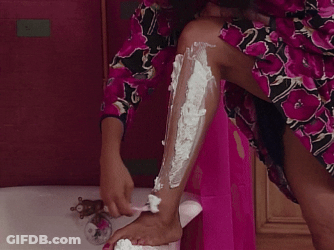 Girl Shaves Single Leg Deadlift GIF