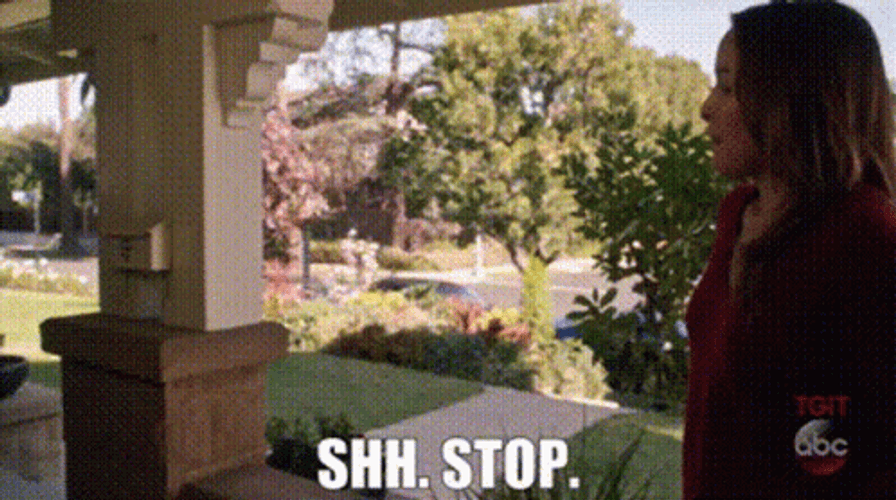 Girl Shh Stop Man GIF