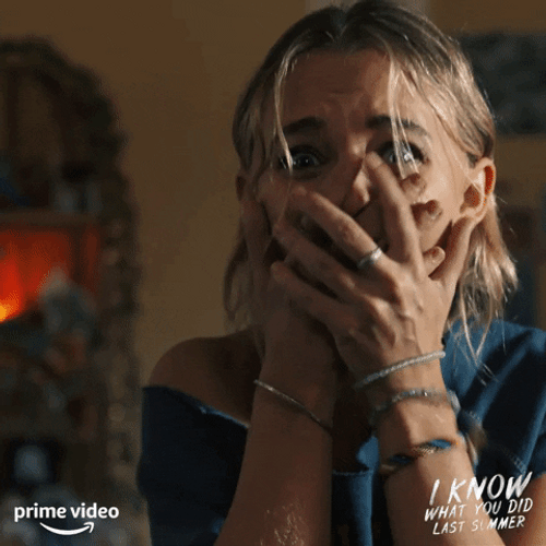 Girl Shocked In Terror GIF