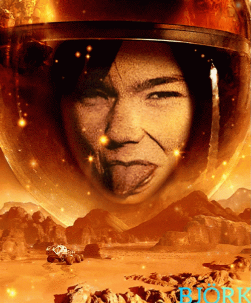 Girl Showing Tongue On Mars GIF